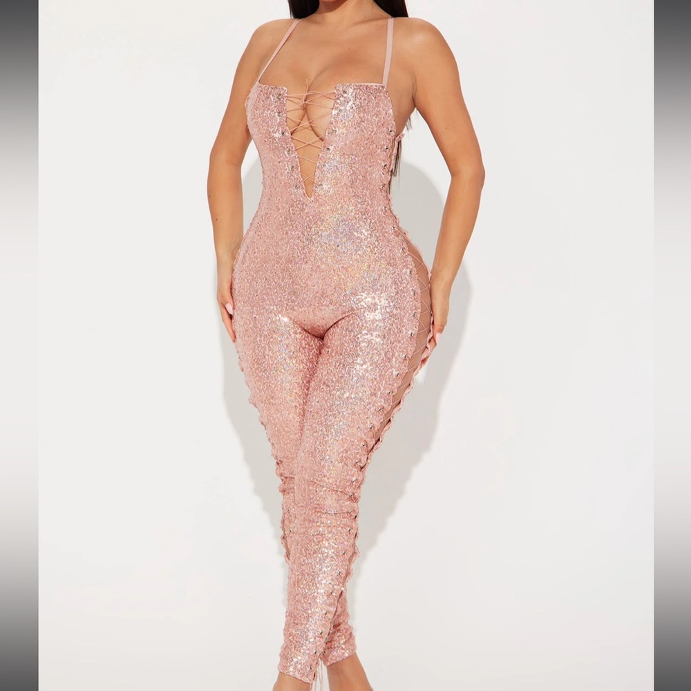 BRAND NEW NEVER WORN SEQUIN JUMPSUIT